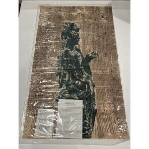 Vintage Batik Art Original Fabric 19" X 33" Sealed In Plastic - Tun-Huang Buddha